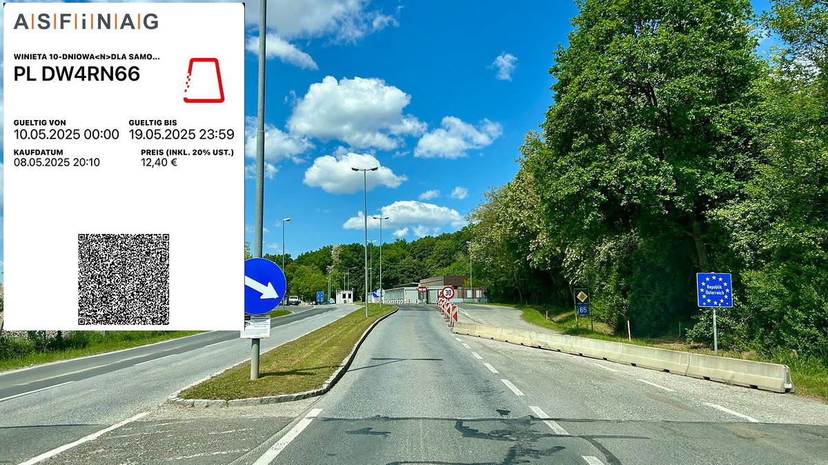 spacja numerze rejestracyjnym samochodu