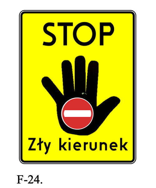 znak drogowy zły kierunek