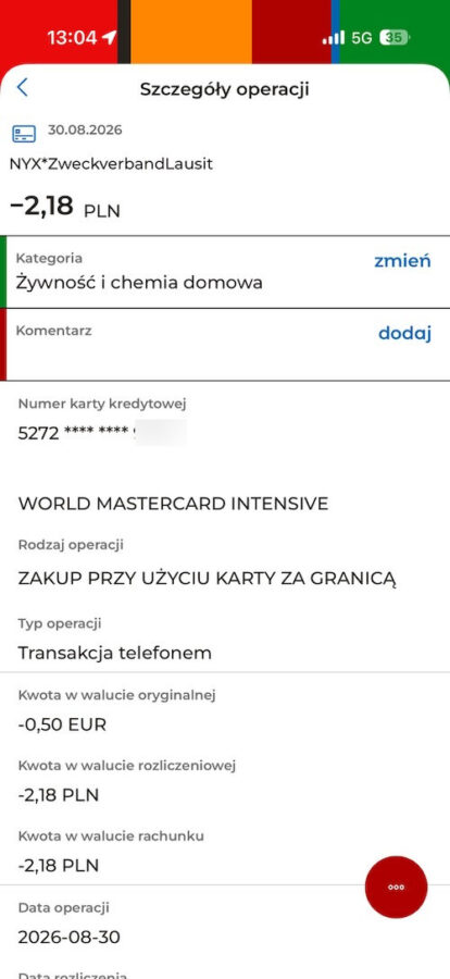 kurs euro mBank